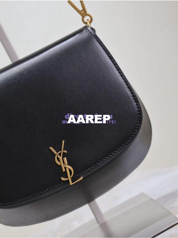 Replica YSL Saint Laurent Voltaire Top Handle In Box Leather 8008460 Black 10
