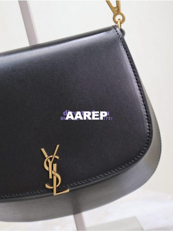 Replica YSL Saint Laurent Voltaire Top Handle In Box Leather 8008460 Black 11