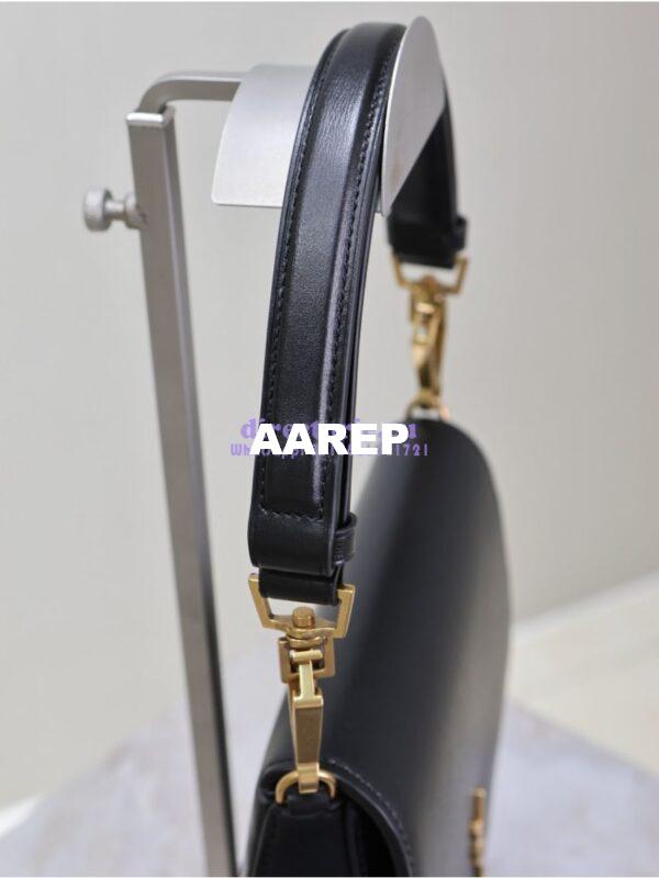 Replica YSL Saint Laurent Voltaire Top Handle In Box Leather 8008460 Black 13