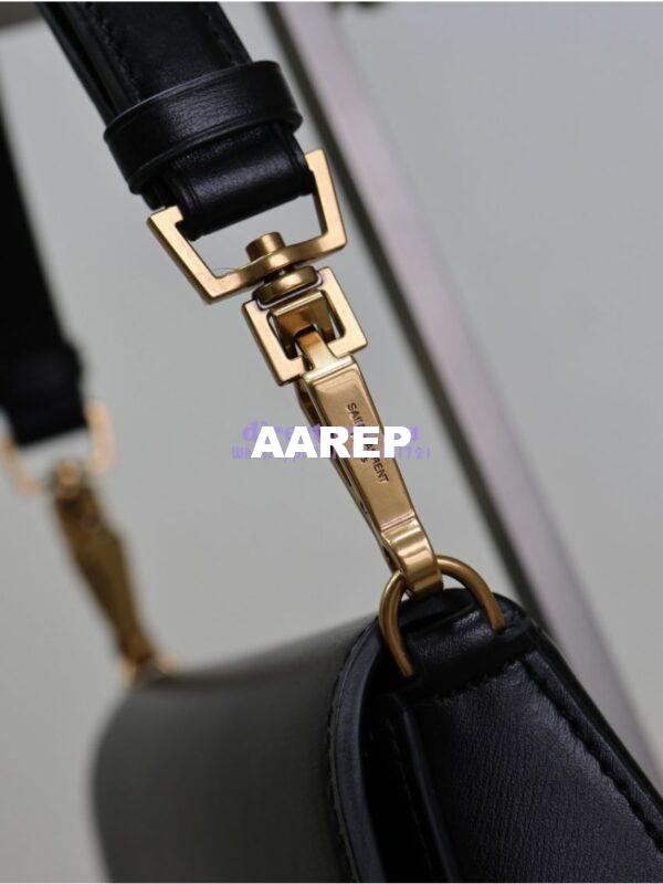Replica YSL Saint Laurent Voltaire Top Handle In Box Leather 8008460 Black 14