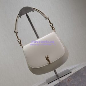 Replica YSL Saint Laurent Voltaire Top Handle In Box Leather 8008460 Blanc 2