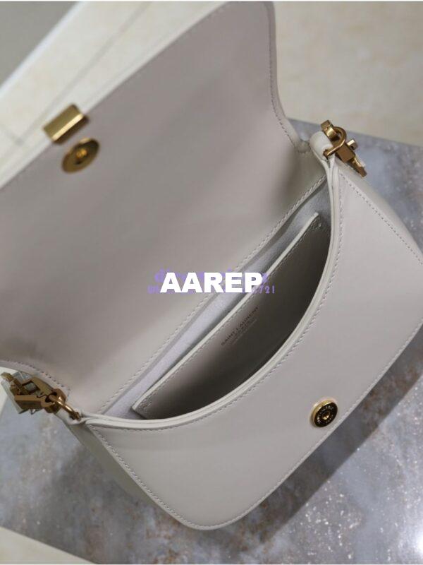 Replica YSL Saint Laurent Voltaire Top Handle In Box Leather 8008460 Blanc 16