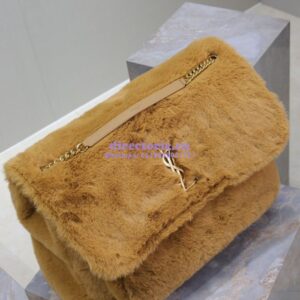 Replica YSL Saint Laurent Niki Oversized in Feathers and Satin Brown 801627