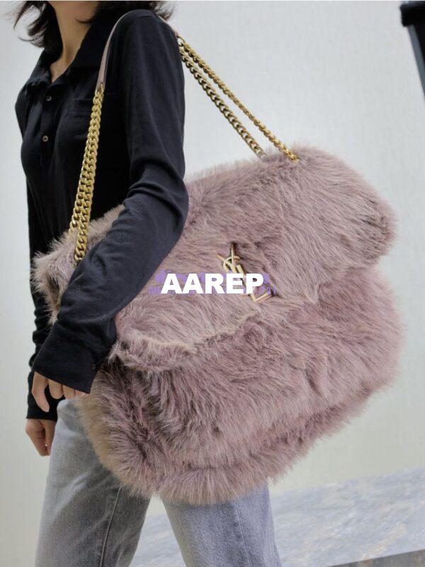 Replica YSL Saint Laurent Niki Oversized in Feathers and Satin Yam 801627 3