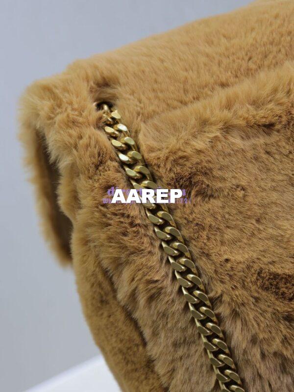 Replica YSL Saint Laurent Niki Oversized in Feathers and Satin Brown 801627 15