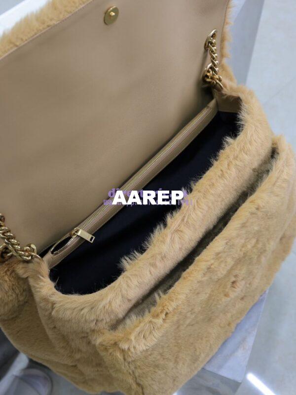 Replica YSL Saint Laurent Niki Oversized in Feathers and Satin Brown 801627 17