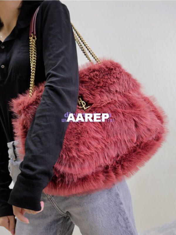 Replica YSL Saint Laurent Niki Large Feathers Purple 803892 5