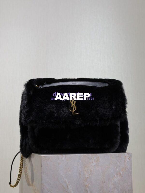 Replica YSL Saint Laurent Niki Large Feathers Black 803892 3