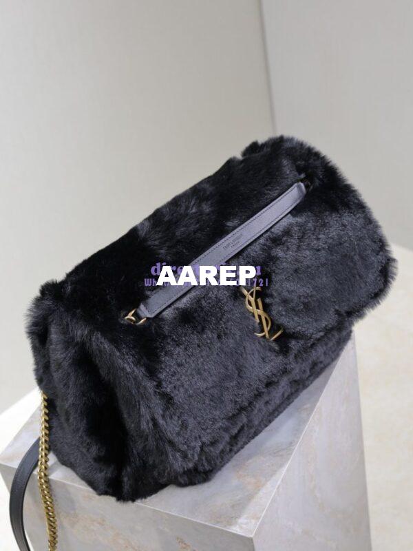Replica YSL Saint Laurent Niki Large Feathers Black 803892 4