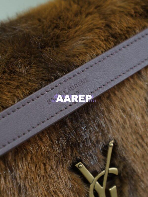 Replica YSL Saint Laurent Niki Large In Shearling Espresso And Gingerbread 803892 11