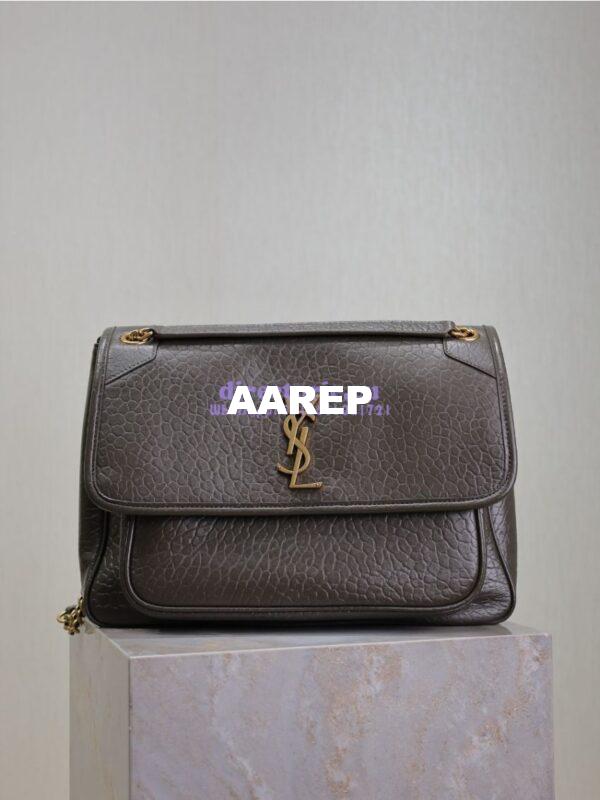 Replica Saint Laurent YSL Large Niki Bags in Grained Lambskin, Bronze-Toned Hardware 803777 Light Musk 3