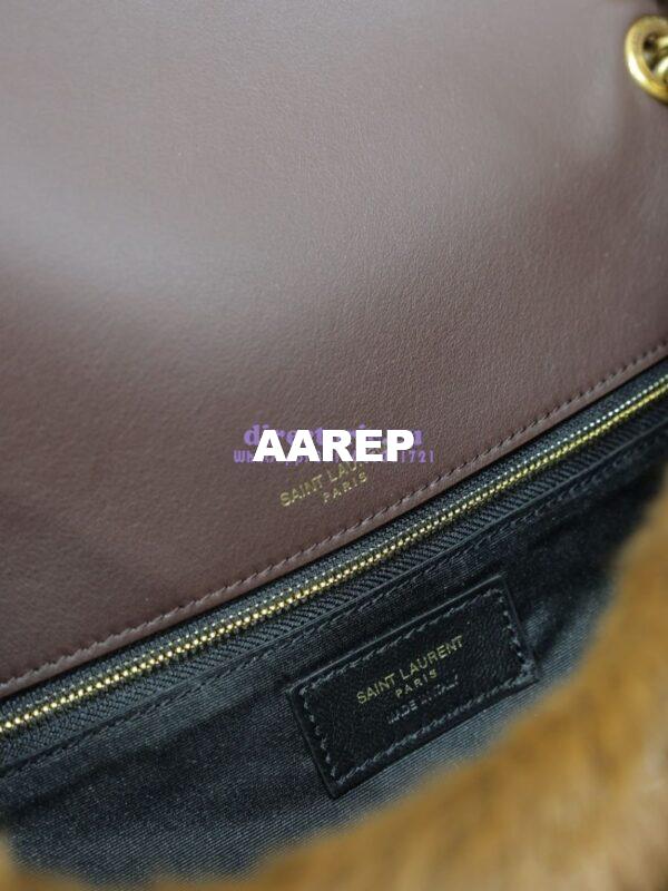 Replica YSL Saint Laurent Niki Large In Shearling Espresso And Gingerbread 803892 18
