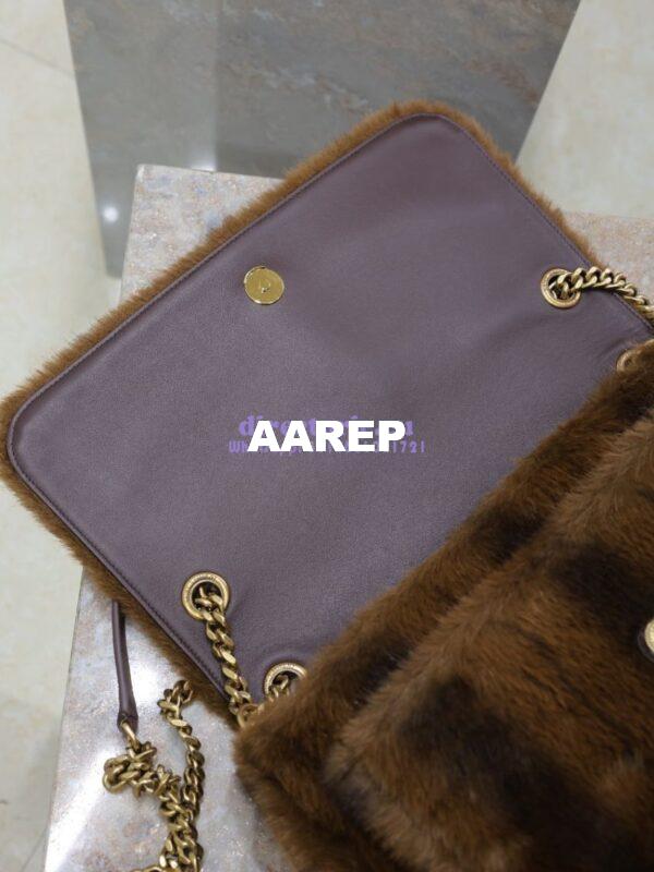 Replica YSL Saint Laurent Niki Large In Shearling Espresso And Gingerbread 803892 19
