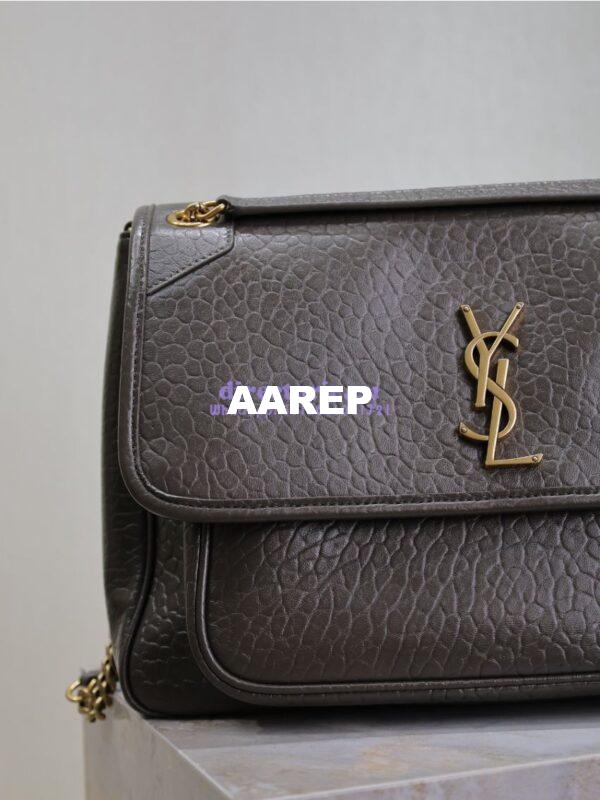Replica Saint Laurent YSL Large Niki Bags in Grained Lambskin, Bronze-Toned Hardware 803777 Light Musk 9