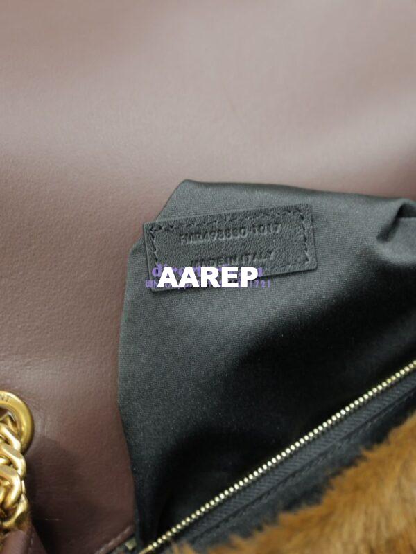 Replica YSL Saint Laurent Niki Large In Shearling Espresso And Gingerbread 803892 20