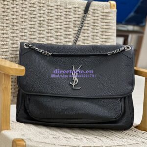 Replica Saint Laurent YSL Oversized Niki Bags in Grained Lambskin, Bronze-Toned Hardware 755857 Black