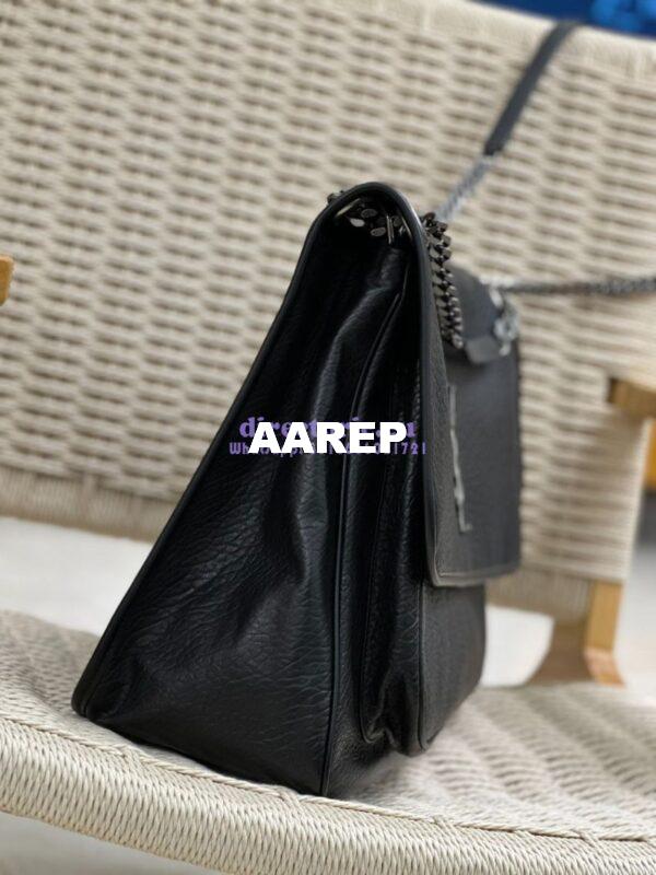Replica Saint Laurent YSL Oversized Niki Bags in Grained Lambskin, Bronze-Toned Hardware 755857 Black 9