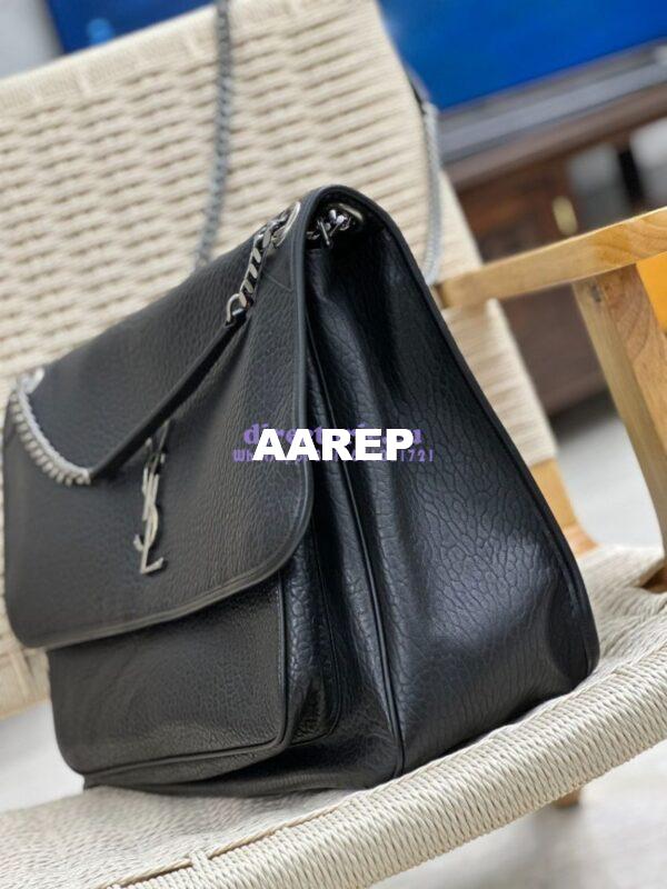 Replica Saint Laurent YSL Oversized Niki Bags in Grained Lambskin, Bronze-Toned Hardware 755857 Black 10