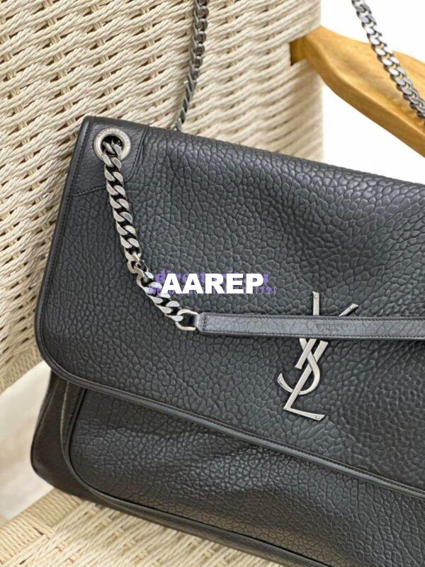 Replica Saint Laurent YSL Oversized Niki Bags in Grained Lambskin, Bronze-Toned Hardware 755857 Black 13