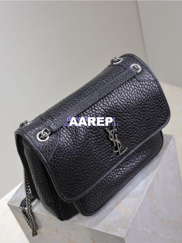Replica Saint Laurent YSL Large Niki Bags in Grained Lambskin, Bronze-Toned Hardware 803777 Black 5