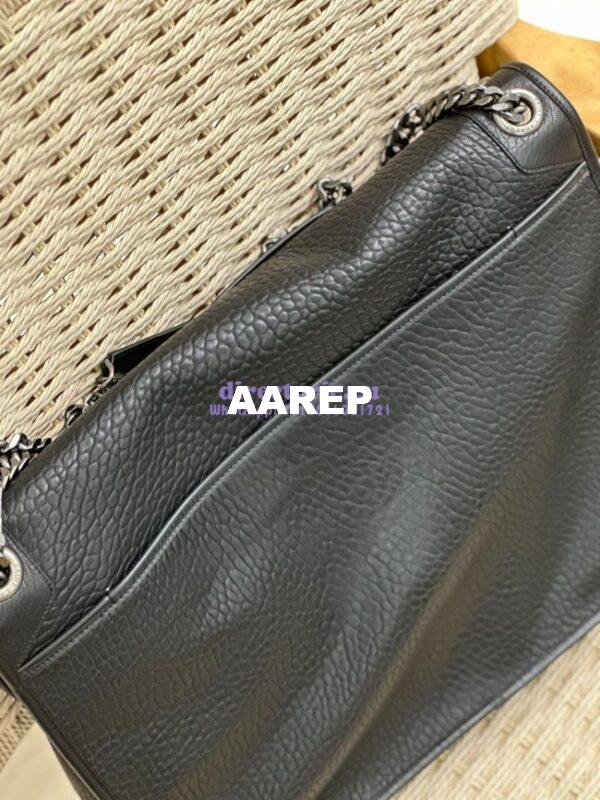 Replica Saint Laurent YSL Oversized Niki Bags in Grained Lambskin, Bronze-Toned Hardware 755857 Black 16