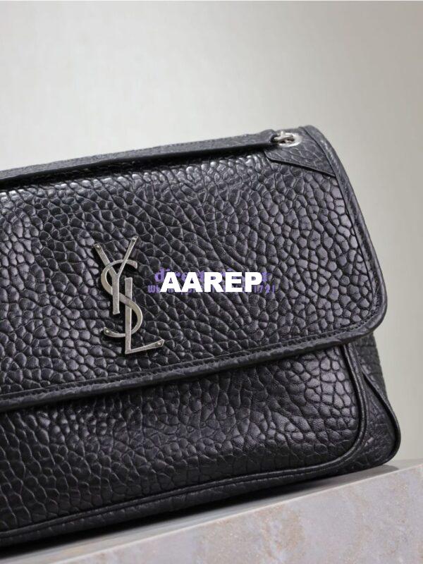 Replica Saint Laurent YSL Large Niki Bags in Grained Lambskin, Bronze-Toned Hardware 803777 Black 8