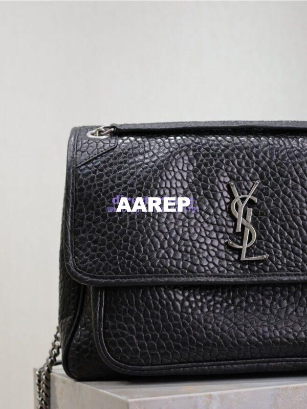Replica Saint Laurent YSL Large Niki Bags in Grained Lambskin, Bronze-Toned Hardware 803777 Black 9