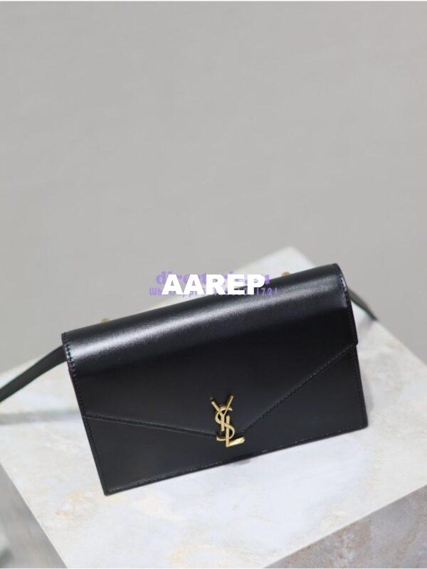 Replica YSL Saint Laurent Mini Envelope In Box 785281 Black 4