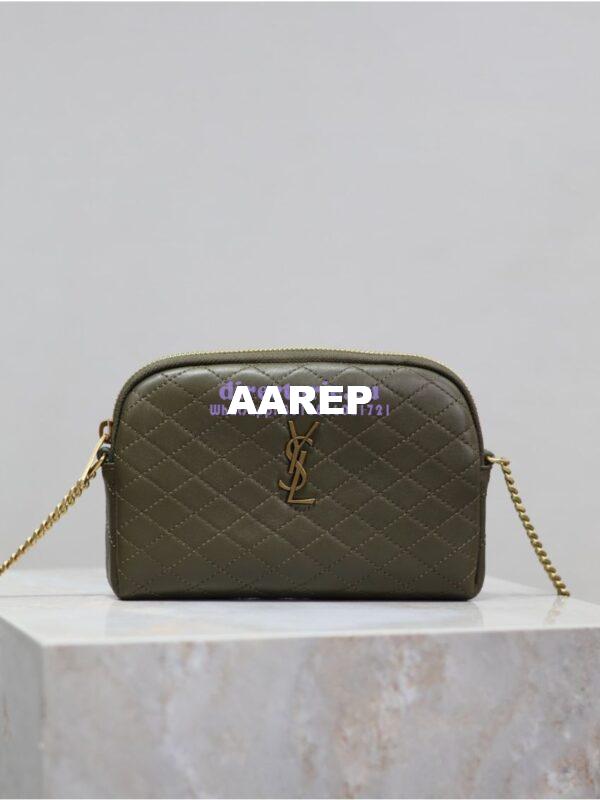 Replica YSL Saint Laurent Gaby Chain Pouch In Quilted Lambskin 7336671 Light Musk