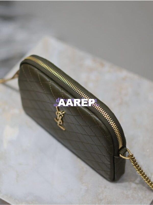 Replica YSL Saint Laurent Gaby Chain Pouch In Quilted Lambskin 7336671 Light Musk 4
