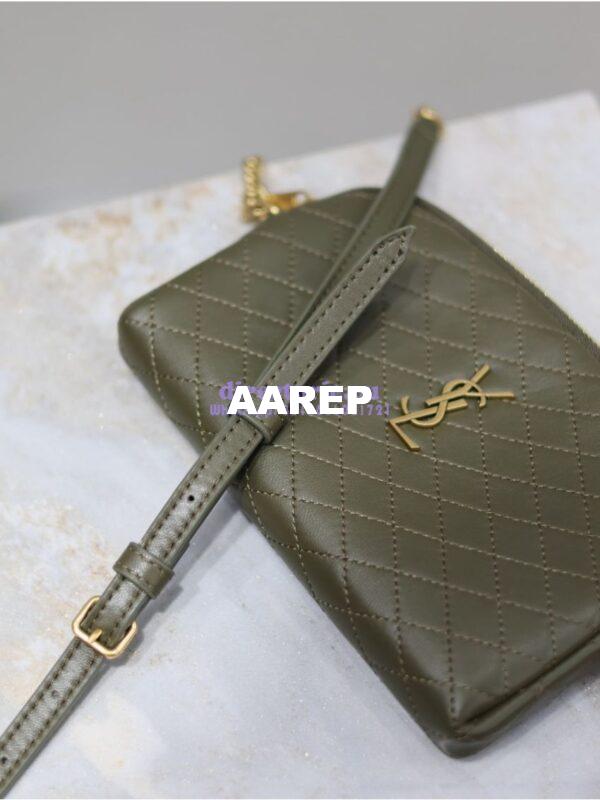 Replica YSL Saint Laurent Gaby Chain Pouch In Quilted Lambskin 7336671 Light Musk 7