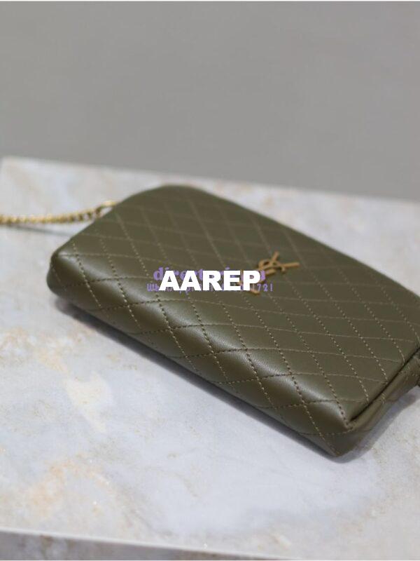 Replica YSL Saint Laurent Gaby Chain Pouch In Quilted Lambskin 7336671 Light Musk 9