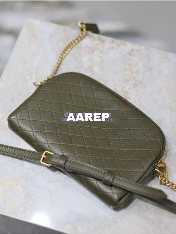 Replica YSL Saint Laurent Gaby Chain Pouch In Quilted Lambskin 7336671 Light Musk 12
