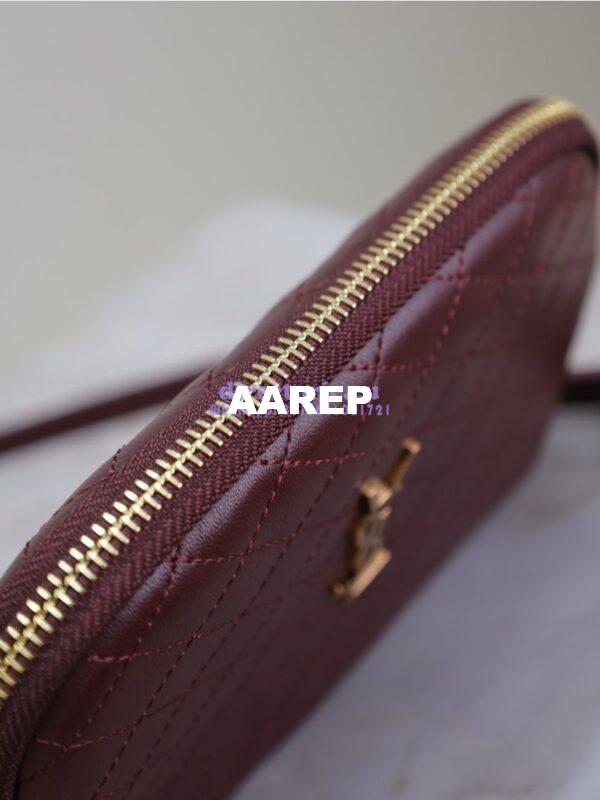 Replica YSL Saint Laurent Gaby Chain Pouch In Quilted Lambskin 7336671 Rouge Cabernet 10