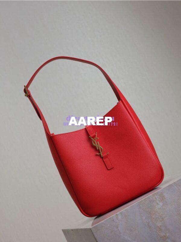 Replica YSL Saint Laurent Le 5 À 7 Supple Small In Grained Leather 713938 Red 3
