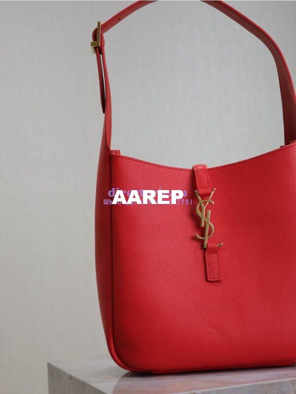 Replica YSL Saint Laurent Le 5 À 7 Supple Small In Grained Leather 713938 Red 6