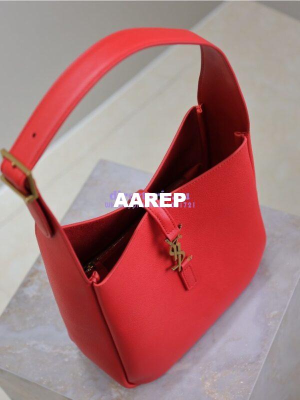 Replica YSL Saint Laurent Le 5 À 7 Supple Small In Grained Leather 713938 Red 7
