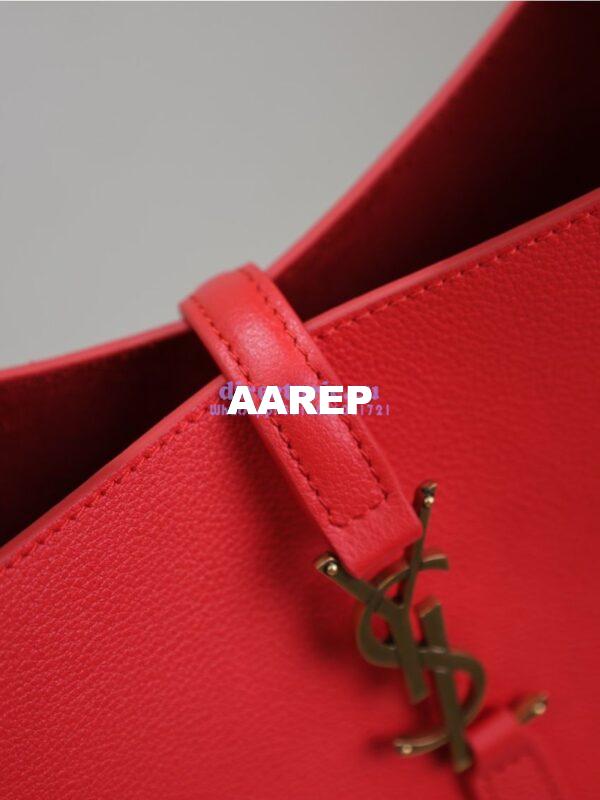 Replica YSL Saint Laurent Le 5 À 7 Supple Small In Grained Leather 713938 Red 9