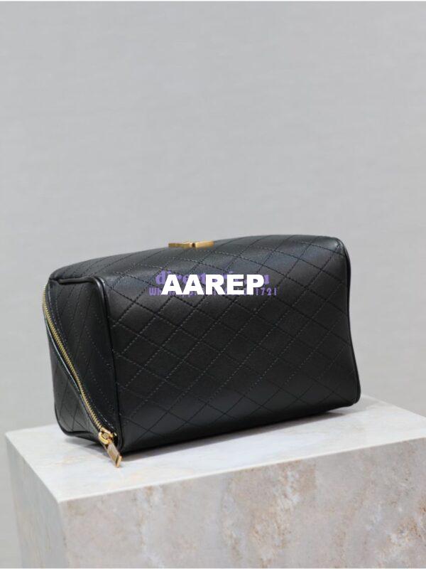 Replica YSL Saint Laurent Gaby Vanity Case Quilted Lambskin 753171 Black 11