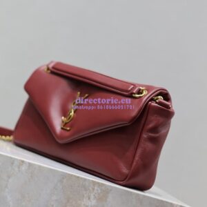 Replica Saint Laurent YSL Calypso In Lambskin 734153 Rough Merlot 2