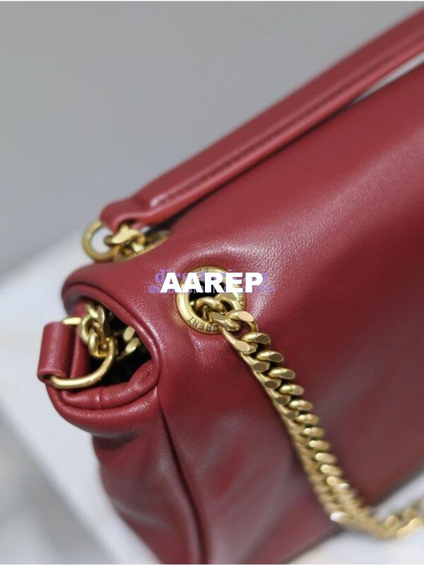Replica Saint Laurent YSL Calypso In Lambskin 734153 Rough Merlot 11