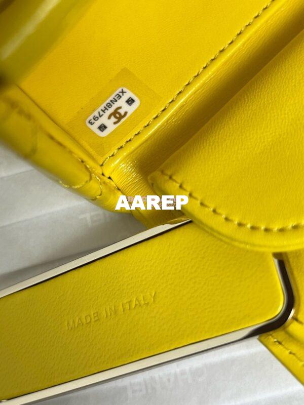 Replica Chanel 24P Lambskin Clutch With Chain AP4006 Yellow Limited Edition 11