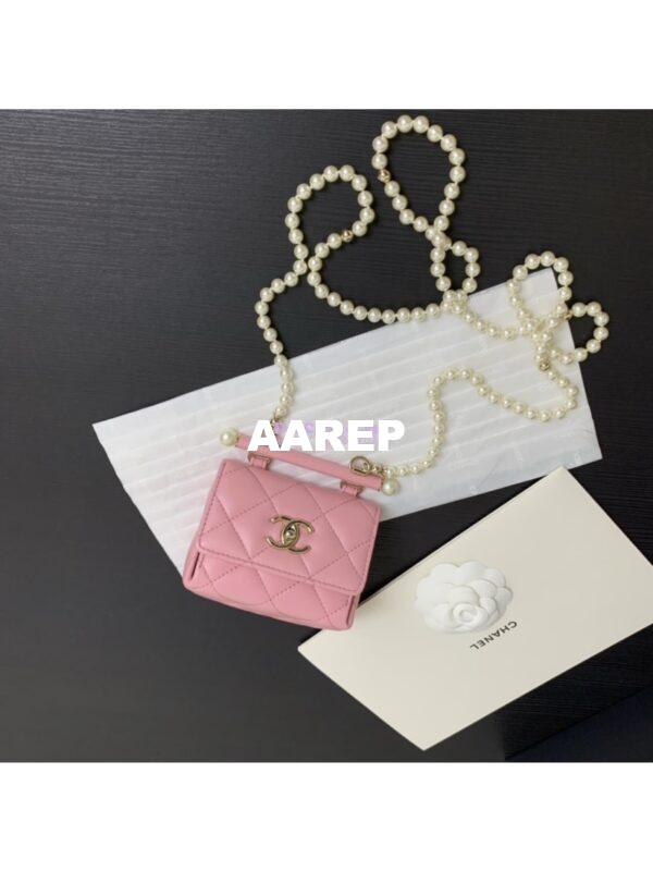Replica Chanel 24P Lambskin Clutch With Chain AP4006 Pink Limited Edition 3