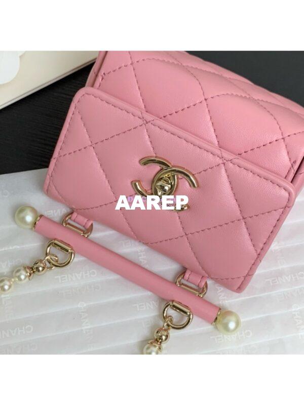 Replica Chanel 24P Lambskin Clutch With Chain AP4006 Pink Limited Edition 4