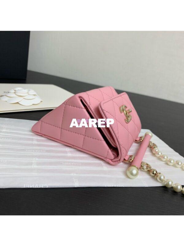 Replica Chanel 24P Lambskin Clutch With Chain AP4006 Pink Limited Edition 8