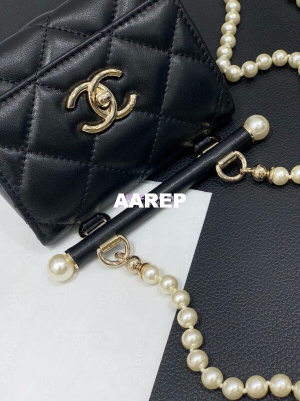 Replica Chanel 24P Lambskin Clutch With Chain AP4006 Black Limited Edition 4