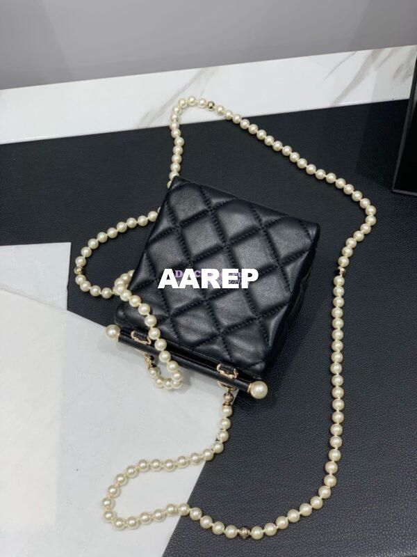 Replica Chanel 24P Lambskin Clutch With Chain AP4006 Black Limited Edition 5