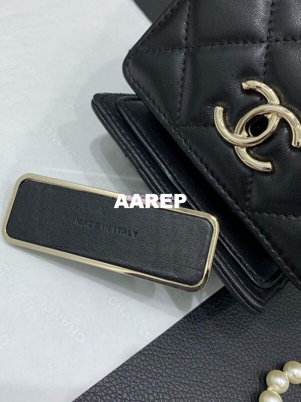 Replica Chanel 24P Lambskin Clutch With Chain AP4006 Black Limited Edition 6