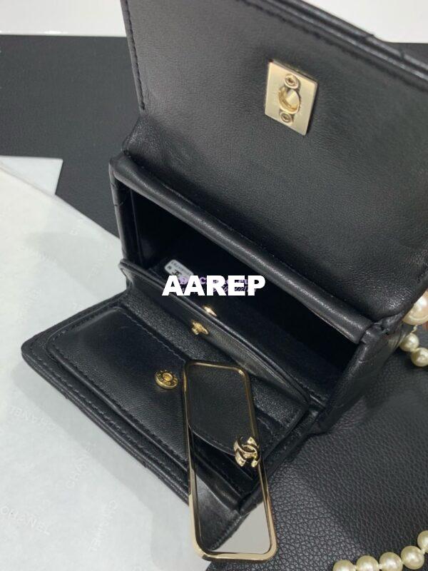 Replica Chanel 24P Lambskin Clutch With Chain AP4006 Black Limited Edition 7