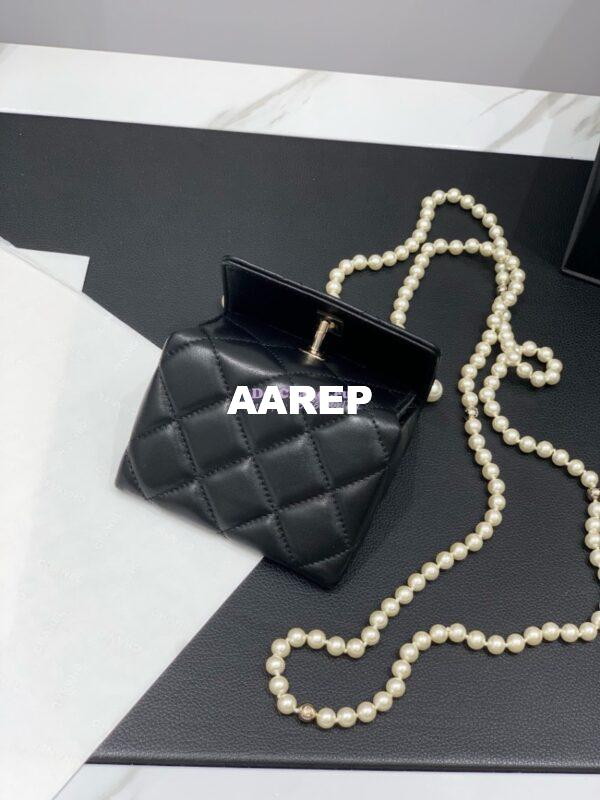 Replica Chanel 24P Lambskin Clutch With Chain AP4006 Black Limited Edition 8